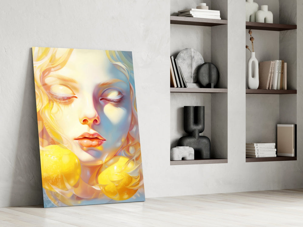 Lemony Dreams Glass Wall Art || Designer Collection