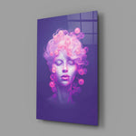 Pink Bubbles Glass Wall Art || Designer Collection