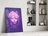 Pink Bubbles Glass Wall Art || Designer Collection