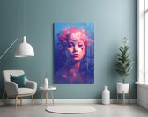 Pink Bubbles Glass Wall Art || Designer Collection