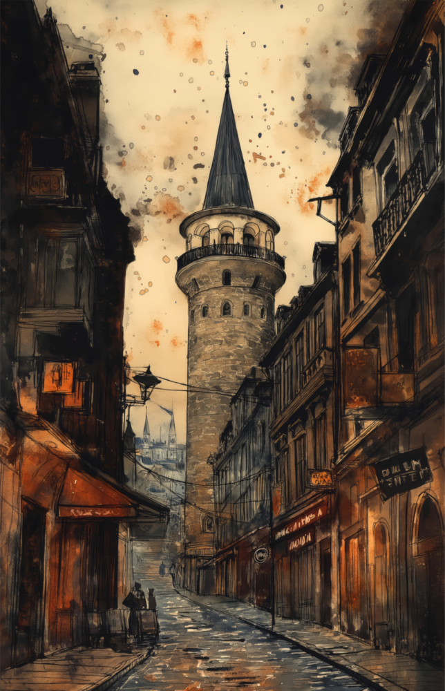 Galata Sokağı Cam Tablo || Tasarımcı Koleksiyonu