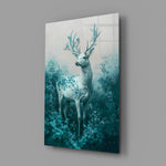Mint Deer Glass Wall Art || Designer Collection
