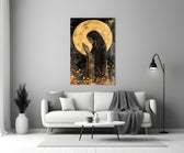 Golden Prayers of Mary Glass Wall Art || Designer Collection