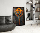 Winged God Glass Wall Art || Designer Collection