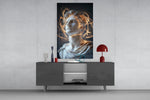 The Shining Mind of Aurelius Glass Wall Art || Designer Collection