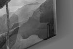 Black and White Water Lily Glass Wall Art || Designer Collection