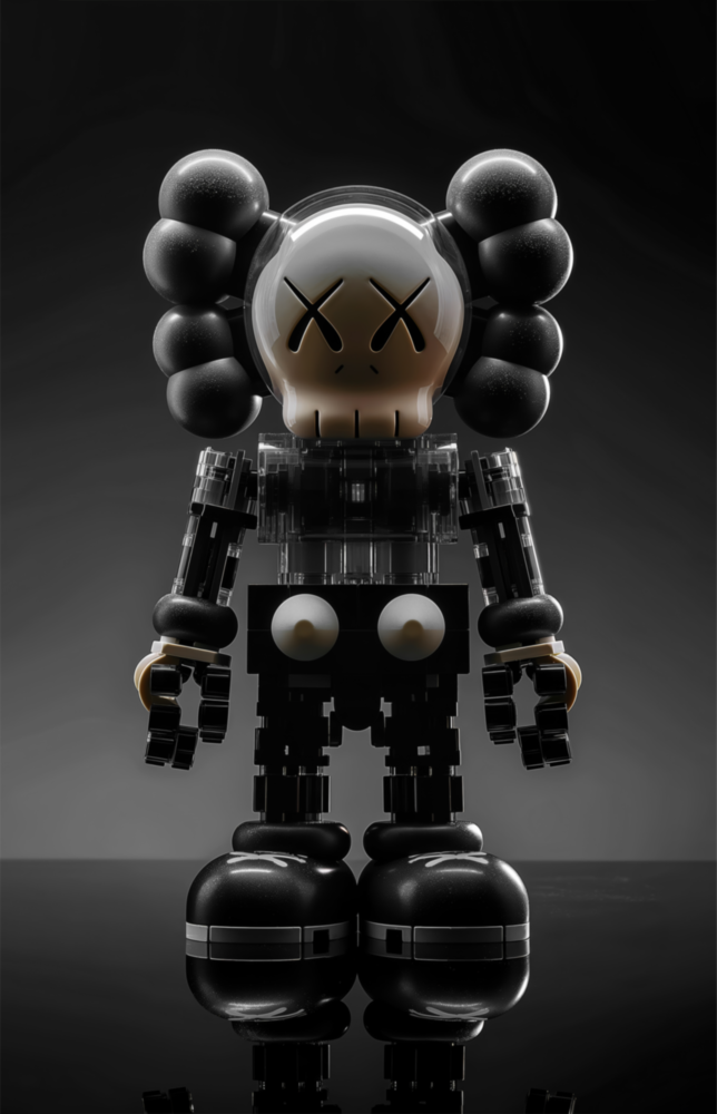 Kaws Heykeli Cam Tablo || Tasarımcı Koleksiyonu