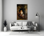Family in the Window Glass Wall Art || Designer Collection
