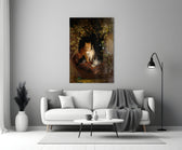 Family in the Window Glass Wall Art || Designer Collection