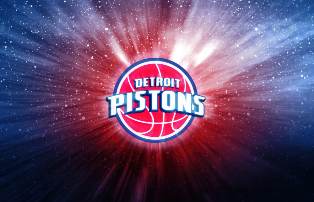 Detroit Pistons: Mavi Işık Cam Tablo || Tasarımcı Koleksiyonu
