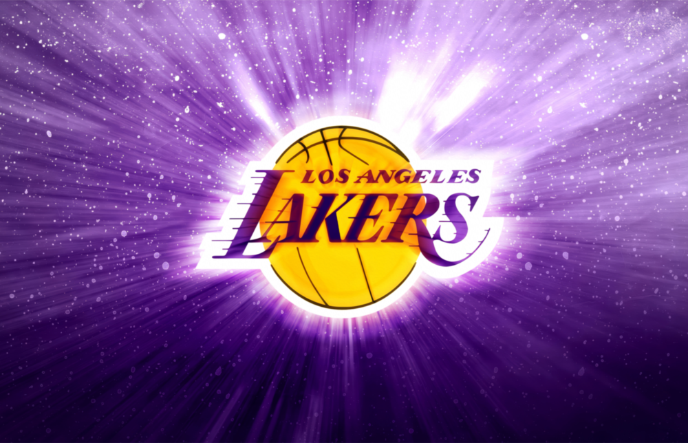 Los Angeles Lakers: Mor Parıltı Cam Tablo || Tasarımcı Koleksiyonu