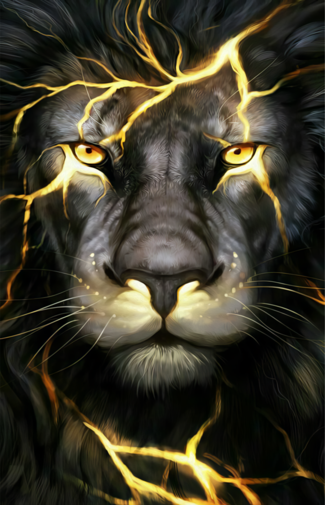 Aslan  Cam Tablo