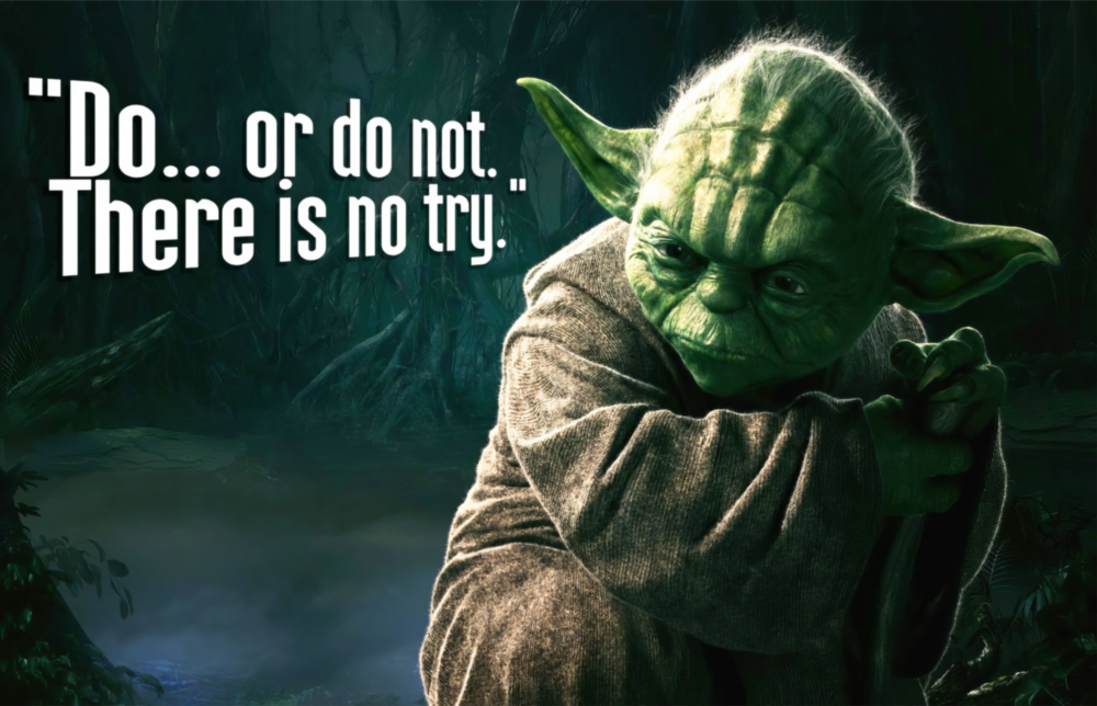 Yoda'nın Sözleri Cam Tablo