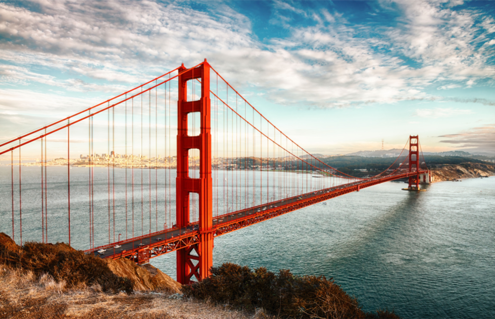 Golden Gate Köprüsü Cam Tablo