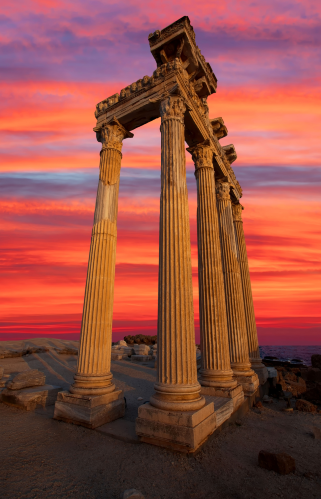 Apollon Tapınağı Cam Tablo