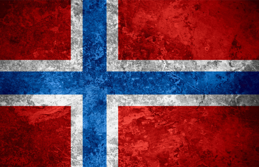 Norveç bayrağı Cam Tablo