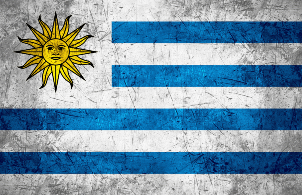Uruguay bayrağı Cam Tablo