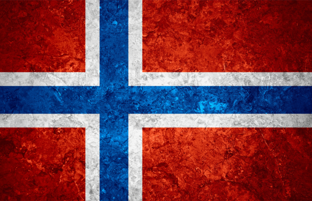 Norveç bayrağı Cam Tablo