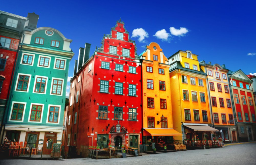 Stockholm Ev Manzarası Cam Tablo