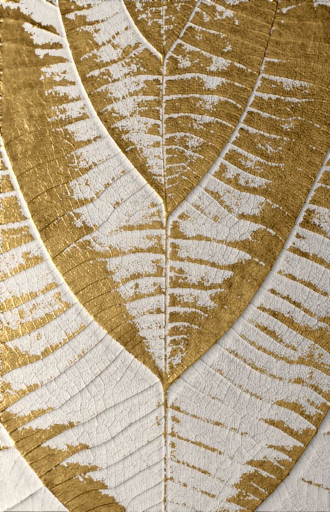 Altın Yaprak Cam Tablo