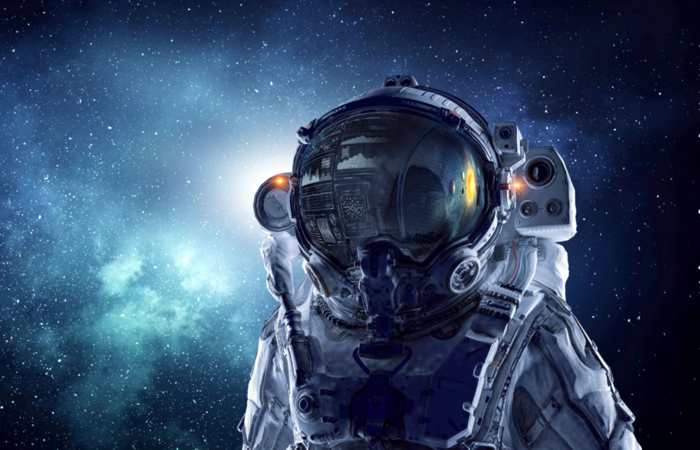 Uzayda Astronot Cam Tablo