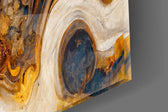 Agate luxury alcohol-ink glass wall art in luxury dining room