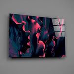 Elegant Red Leaves on Black Cam Tablo