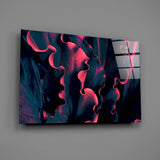 Elegant Red Leaves on Black Cam Tablo