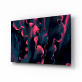 Elegant Red Leaves on Black Cam Tablo