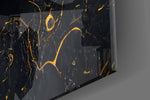 Luxury-stone diagonal marble glass wall art in luxury hotel lobby