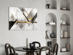 Hotel-mosaic deco cinematic glass wall art in luxury powder-room