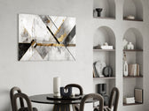 Hotel-mosaic deco cinematic glass wall art in luxury powder-room