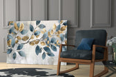 Elegant Gold & Blue Leaves Cam Tablo