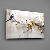 Elegant Bird on Branch Cam Tablo