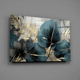 Elegant Teal & Gold Leaf Cam Tablo