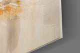 Painterly luxury plume cinematic glass wall art in fashion-atelier entry