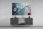 Elegant Blue Blossoms Cam Tablo