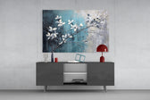 Elegant Blue Blossoms Cam Tablo