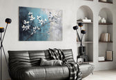 Elegant Blue Blossoms Cam Tablo