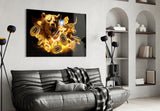 Bitcoin market-poster cinematic glass wall art in designer-luxury entryway