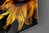 Selective-color woman cinematic glass wall art beside dressing table in boutique-hotel suite