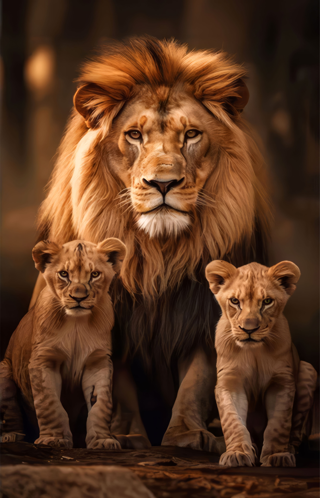 Aslan Krallığı Cam Tablo