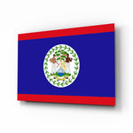 Belize bayrağı Cam Tablo