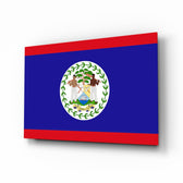 Belize bayrağı Cam Tablo