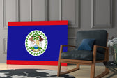 Belize bayrağı Cam Tablo