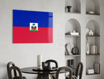 Haiti bayrağı Cam Tablo