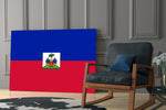 Haiti bayrağı Cam Tablo
