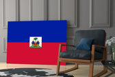 Haiti bayrağı Cam Tablo