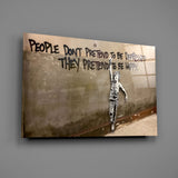 Depression-awareness street cinematic glass wall art in creative-agency reception