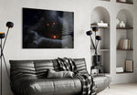 Marvel-comic cinematic glass wall art in comic-book studio